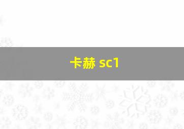 卡赫 sc1